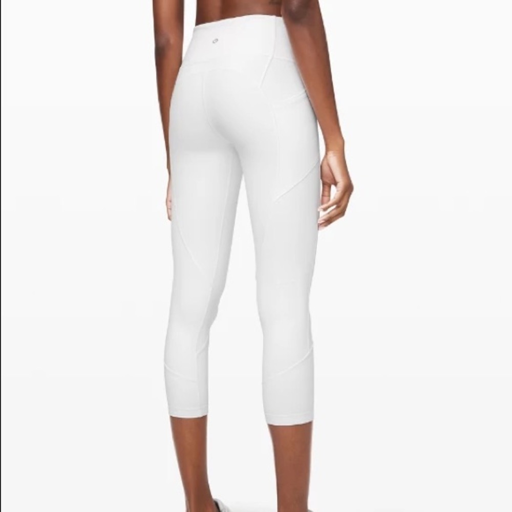 LULULEMON All the Right Places High-Rise Drawcord Waist Crop White Size 8 NWT - Picture 3 of 12
